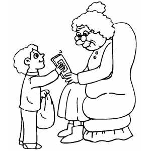 300x300 Giving Candy Coloring Page