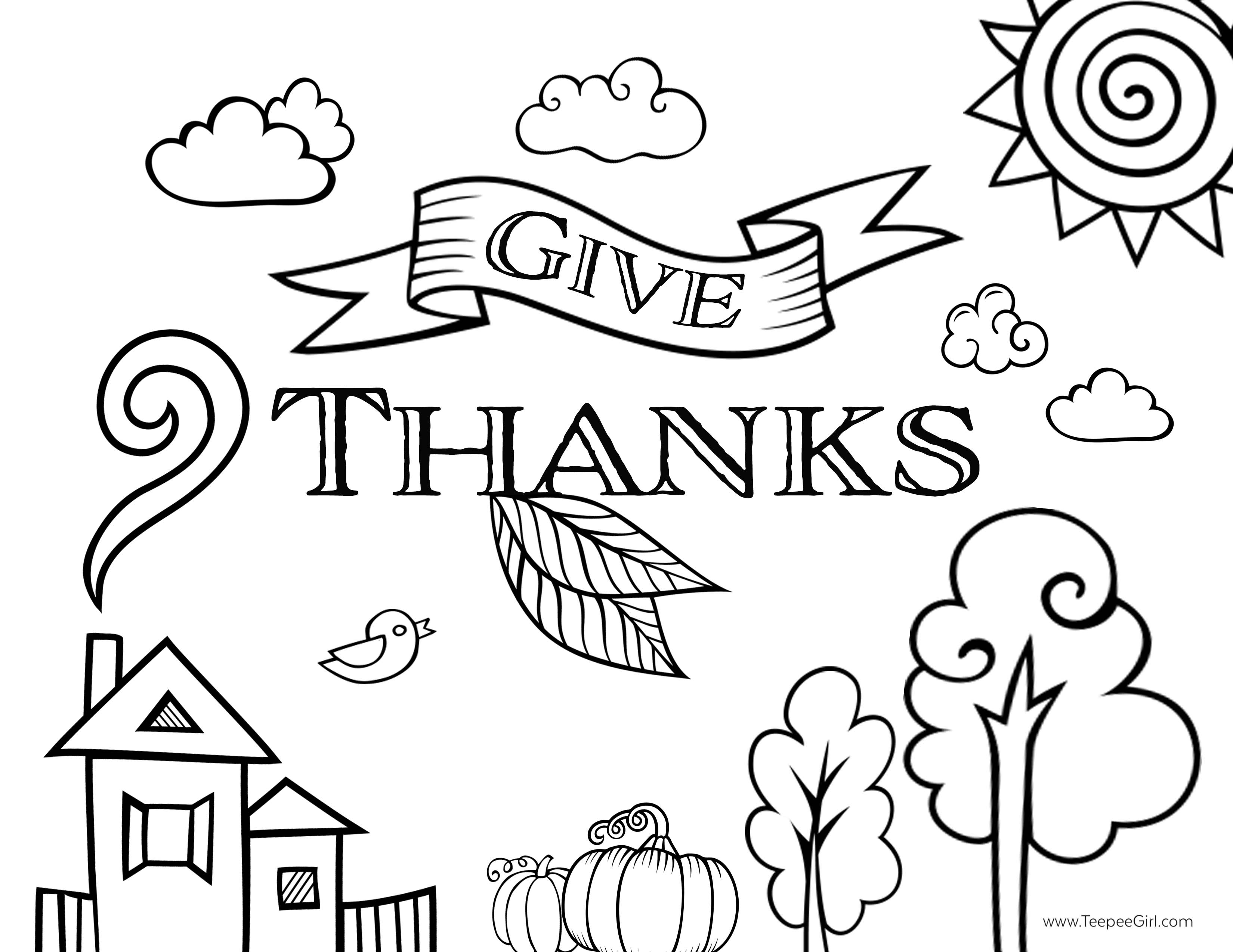 3300x2550 Giving Thanks Coloring Page