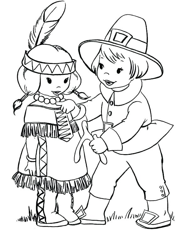 600x734 Thanksgiving Pilgrim Coloring Sheets Pilgrim Boy Giving