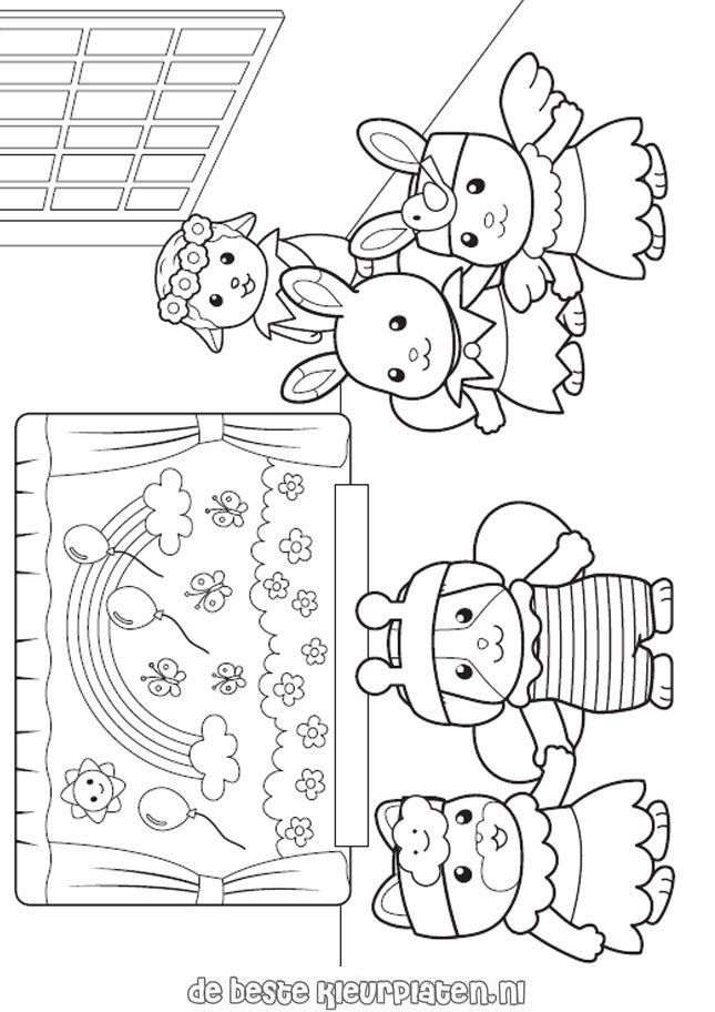 645x912 Calico Critters Coloring Page