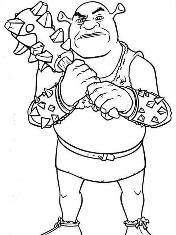 600x801 Shrek The Gladiator Coloring Page Color Luna