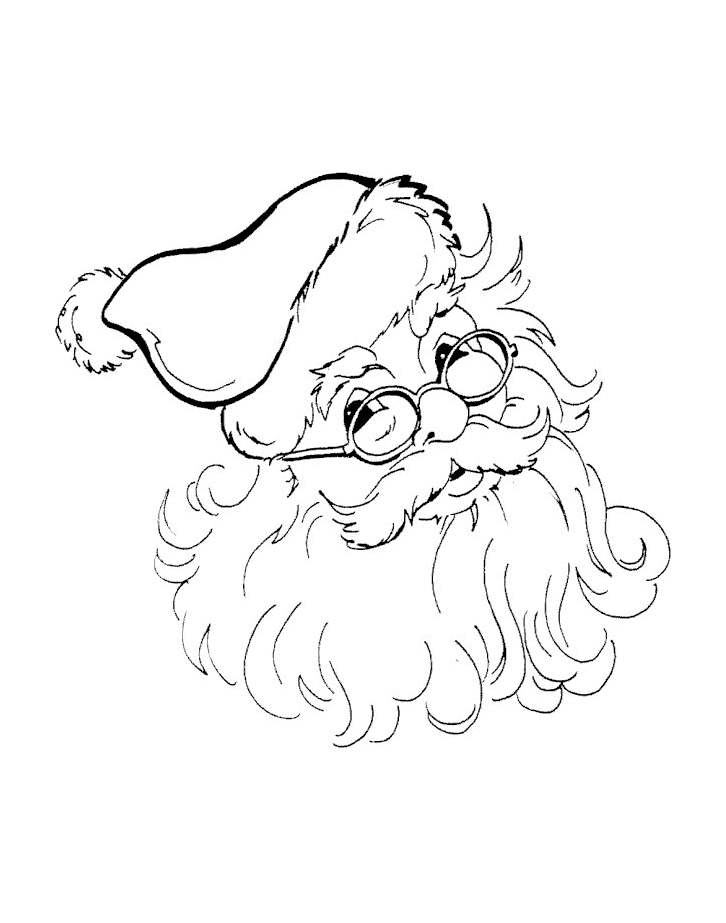 726x923 Santa Claus Head With Glasses
