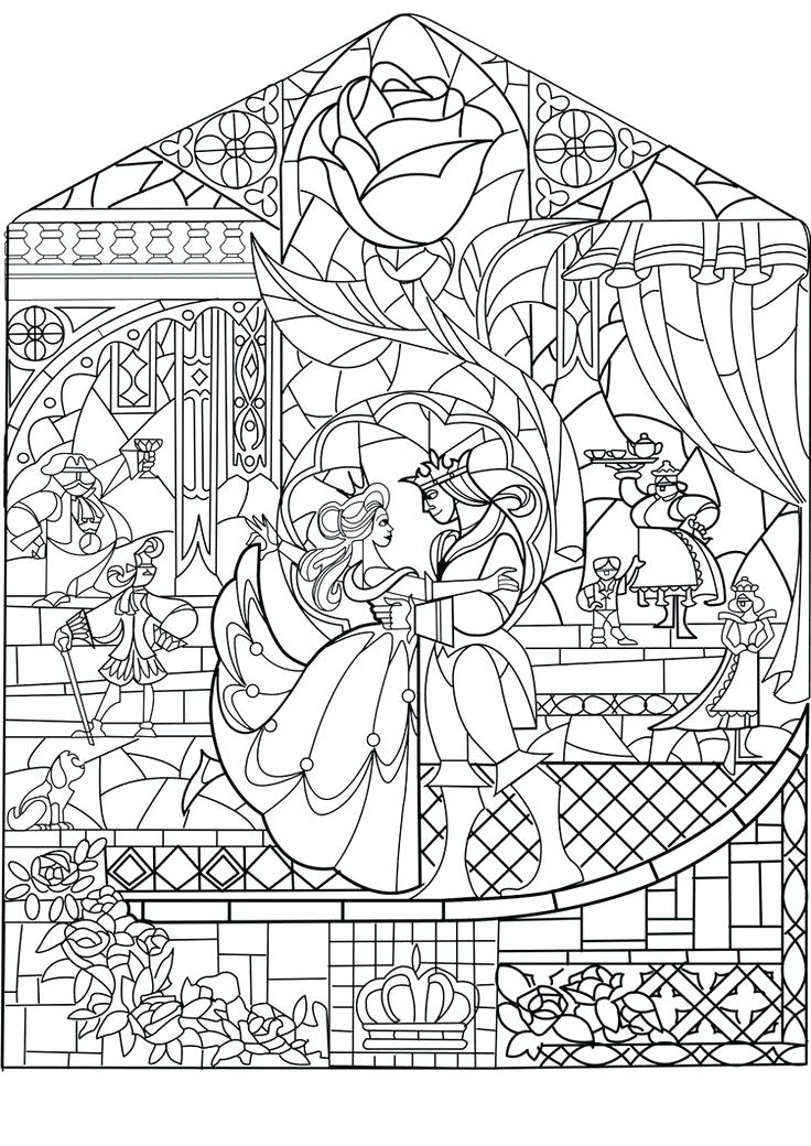 736x1040 Stained Glass Coloring Pages For Adults Drawn Glasses Coloring