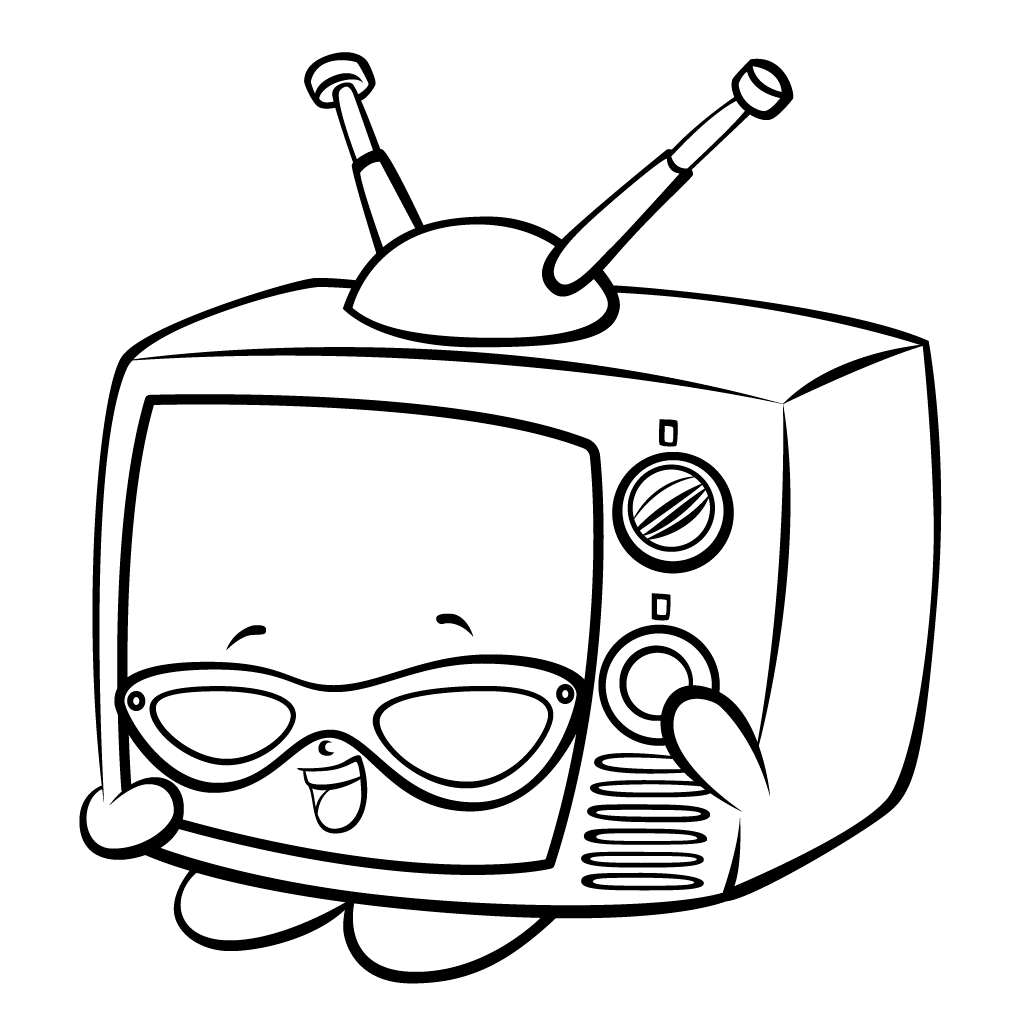 1024x1024 Teenie Tv In Glasses Coloring Page