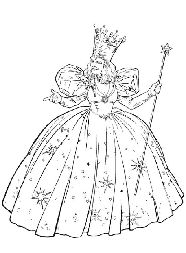 600x815 Glinda From The Wizard Of Oz Coloring Page