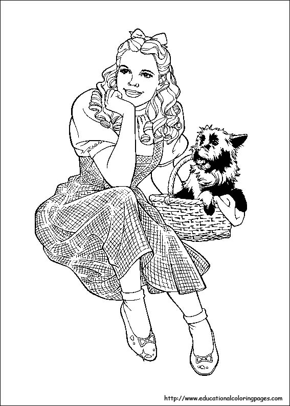 567x794 Wizard Oz Coloring Pages Dorothy With Glinda The Good Witch