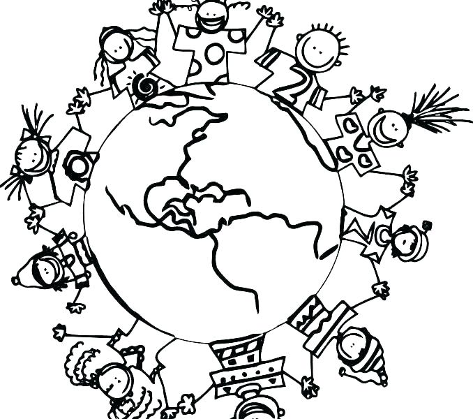 678x600 Globe Coloring Pages Children Of The World Coloring Pages Fresh