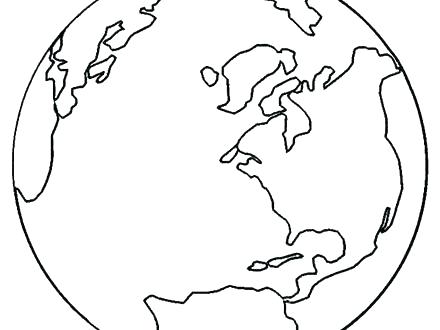 440x330 Globe Coloring Pages Drawn Earth Coloring Page Pencil And In Color