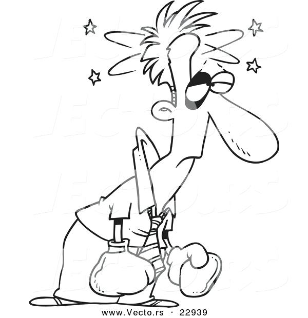 600x620 Boxing Gloves Coloring Pages Vector Of A Cartoon Black Eyed