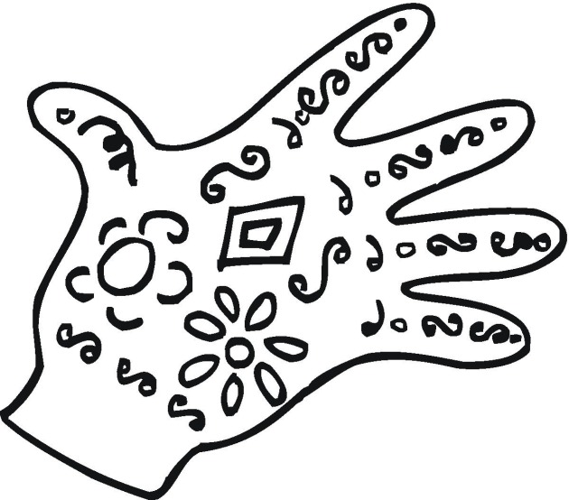 630x554 Gloves Coloring Page