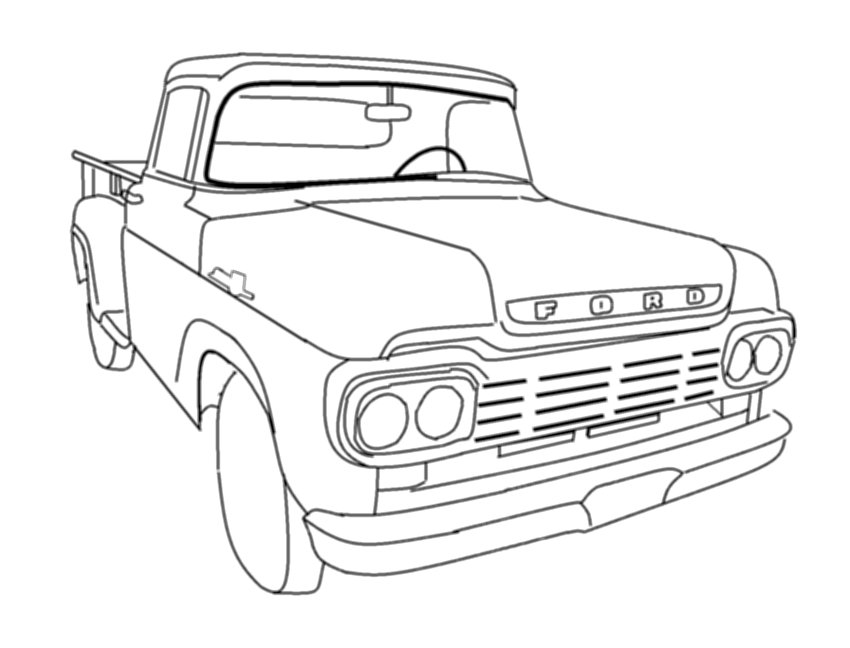 850x648 Ford Trucks Coloring Pages Download And Print For Free