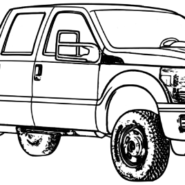 268x268 Lifted Truck Coloring Page Archives