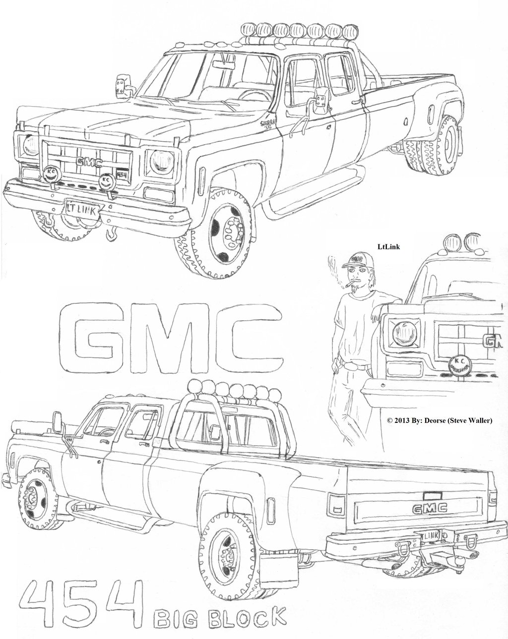 1024x1289 Gmc Truck Drawing
