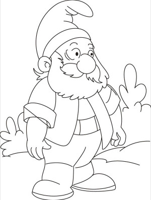 300x397 Garden Gnome Coloring Pages And Big Mushroom Page