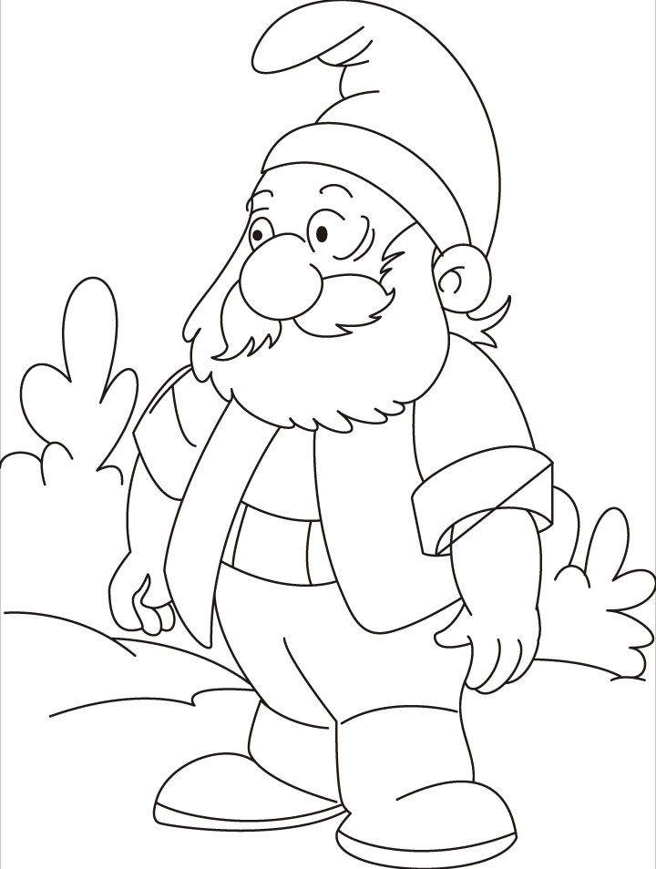 720x954 Gnome Coloring Pages Luxury Gnome Coloring Pages Coloring Home