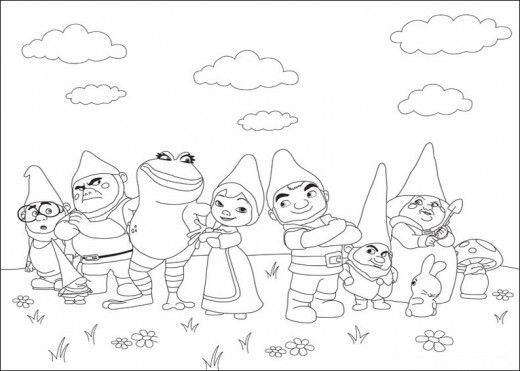 520x371 Free Gnomeo And Juliet Coloring Pages