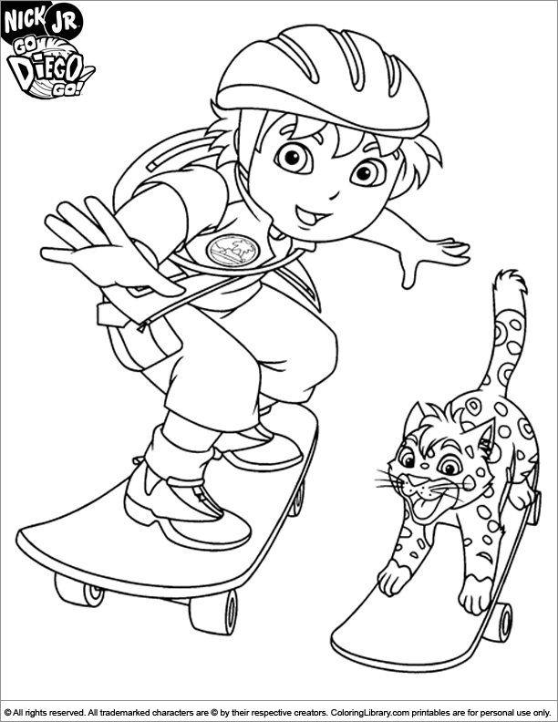 612x792 Go Diego Go Coloring Page Color Pages And More For Kids