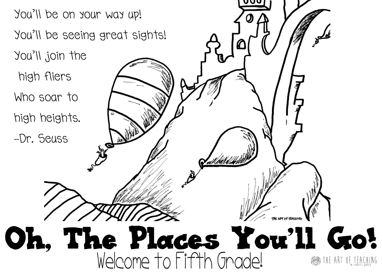 1600x1162 Oh The Places You Ll Go Worksheets In Dr Seuss Coloring Pages