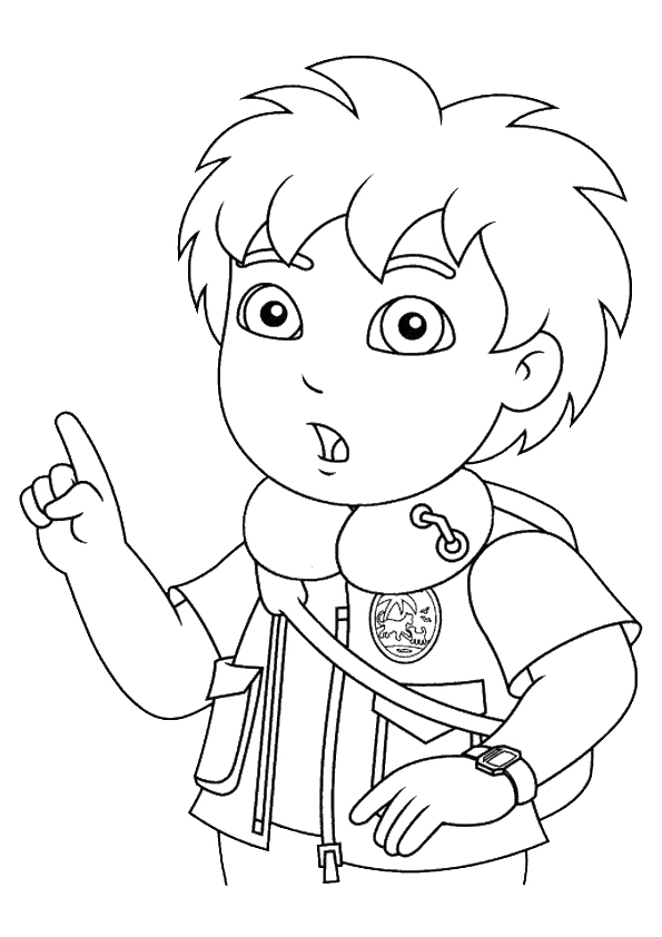 595x842 Go Diego Printable Coloring Pages