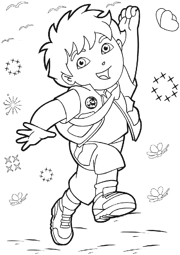 595x842 Dora Coloring Pages