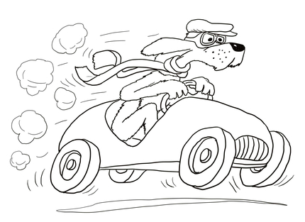 430x313 Go, Dog Go! Coloring Page Coloring Pages Dog