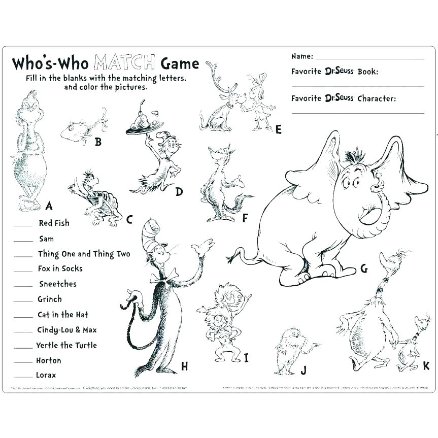 863x863 Dr Seuss Coloring Pages