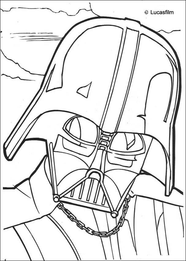 607x850 Go Green And Color Online This Darth Vader Mask Coloring Page You