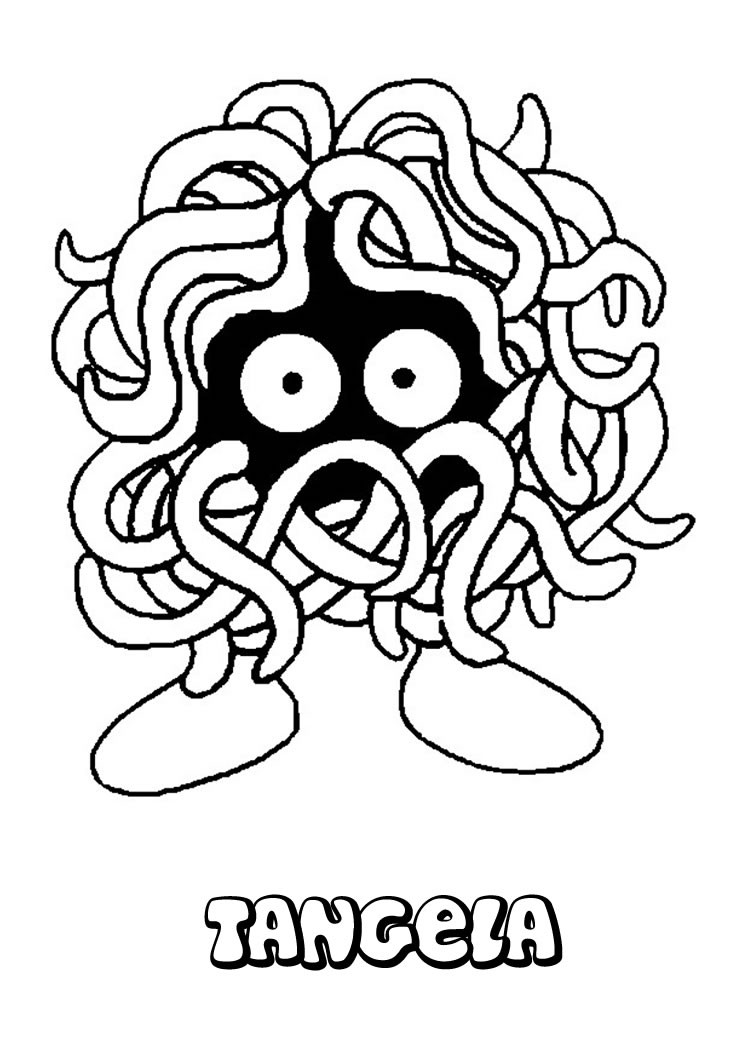 749x1060 Go Green And Color Online This Tangela Pokemon Coloring Page You