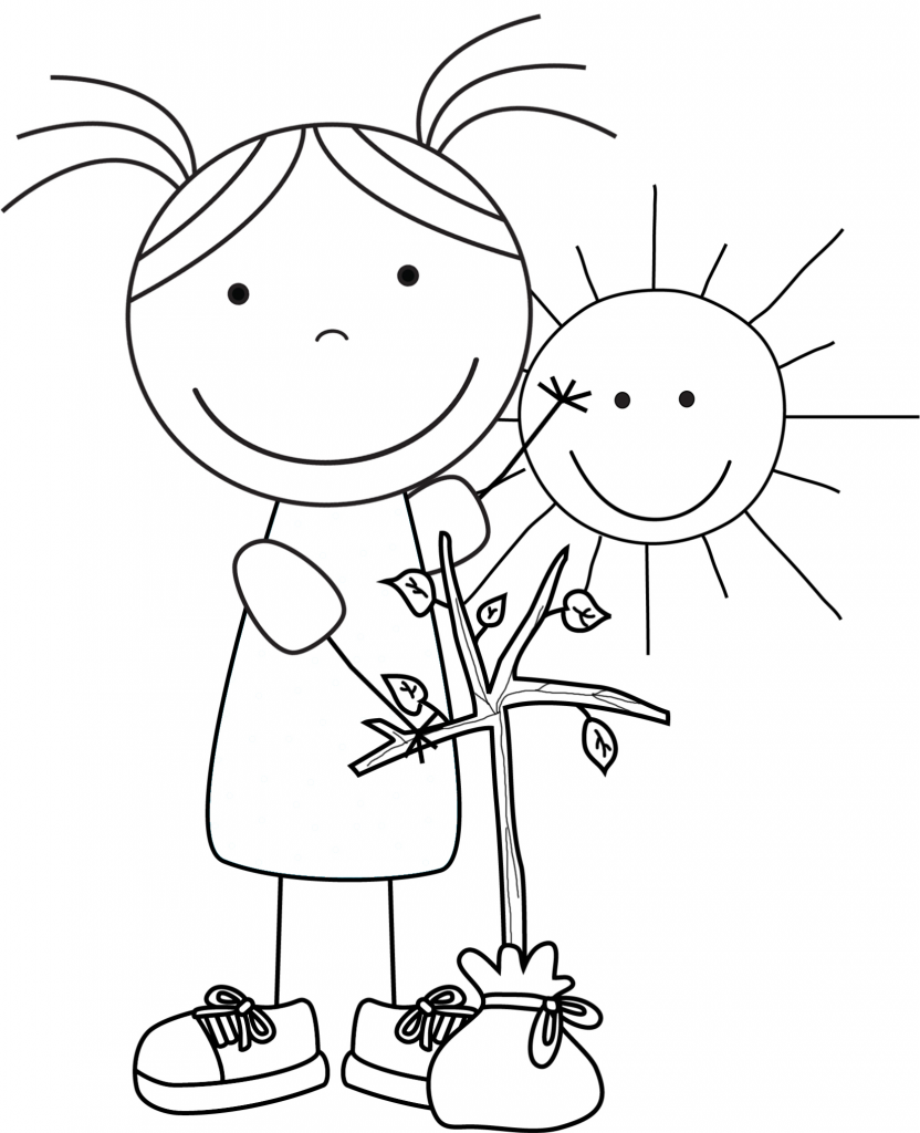 832x1024 Celebrate Go Green For Earth Day Coloring Pages