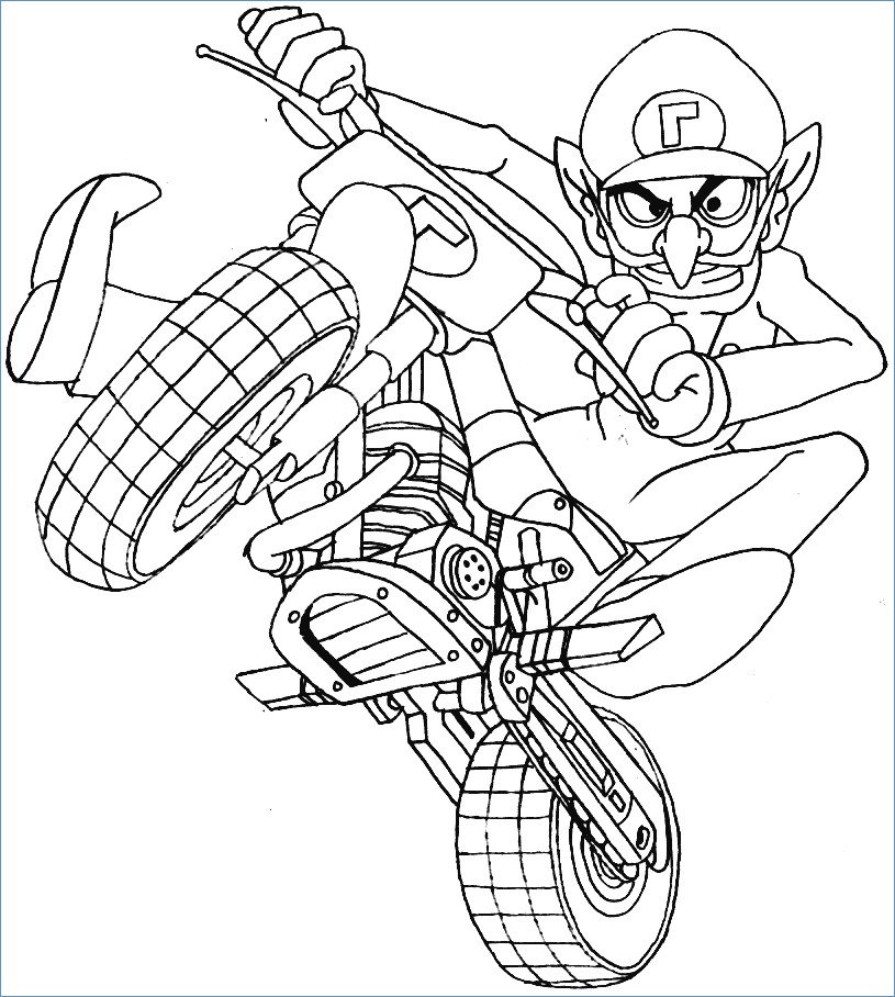 815x908 Mario Kart Racing Coloring Pages