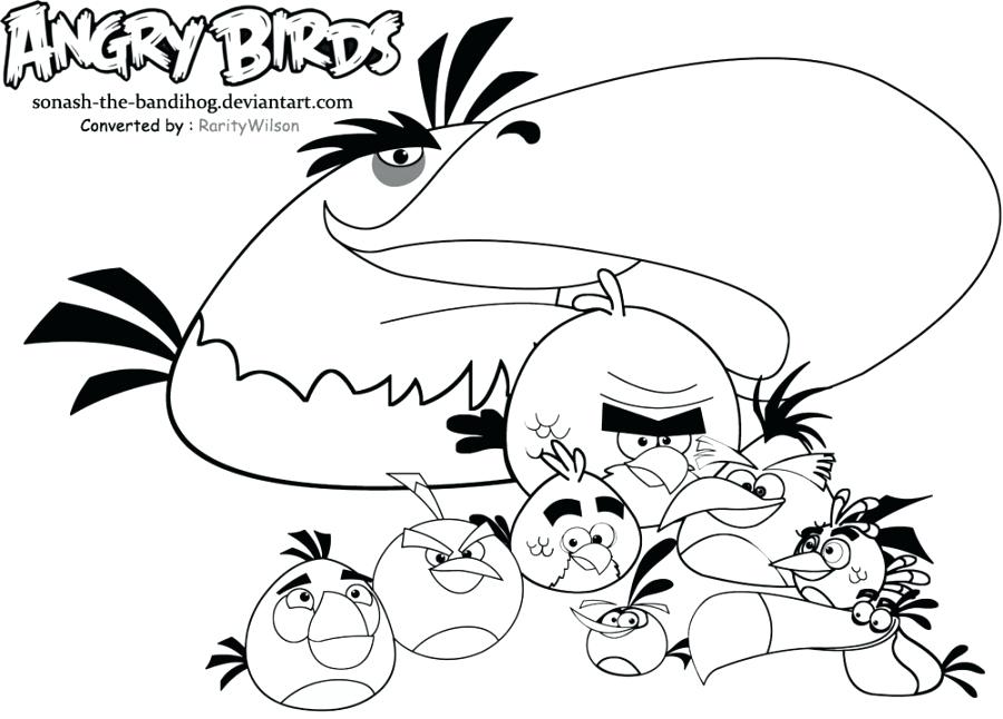 900x646 Yellow Angry Bird Coloring Page Angry Birds Movie Coloring Pages