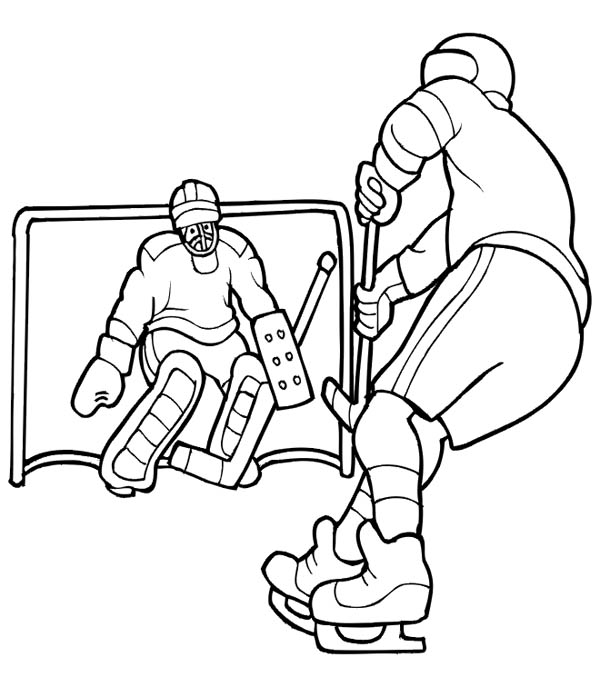 600x687 Hockey Coloring Pages Goalie Nhl