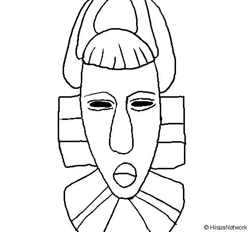 505x470 Mask Coloring Pages Masks Coloring Pages African Mask Coloring