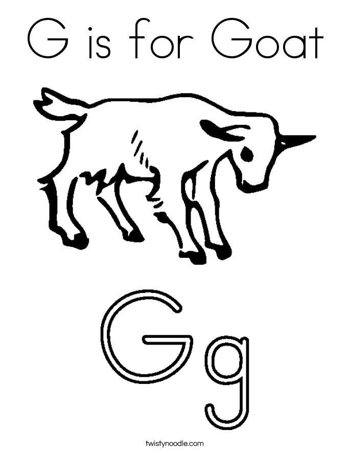 685x886 G Is For Goat Coloring Page