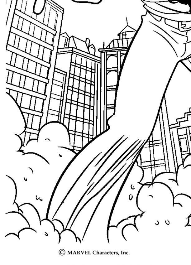 613x850 Spiderman Catching Harry Osborn The New Goblin Coloring Pages