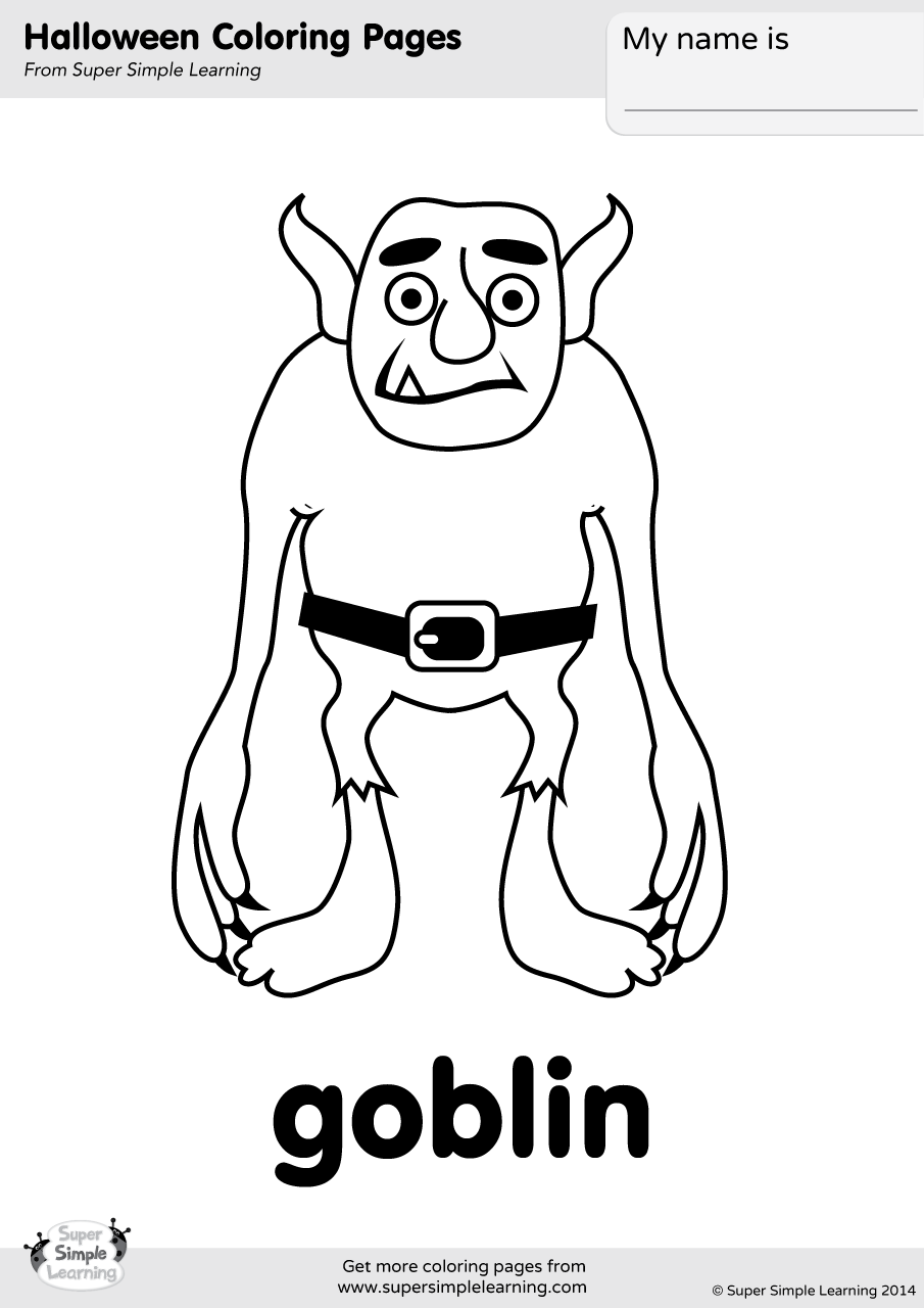 905x1280 Goblin Coloring Page Super Simple