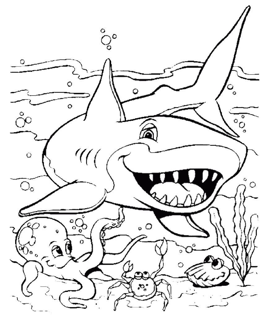 879x1024 Top Of Fascinating Shark Species Coloring Pages