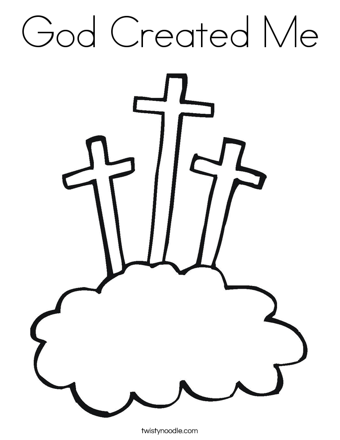 685x886 God Created Me Coloring Page