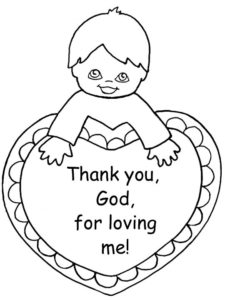 225x300 God Is Love Coloring Pages