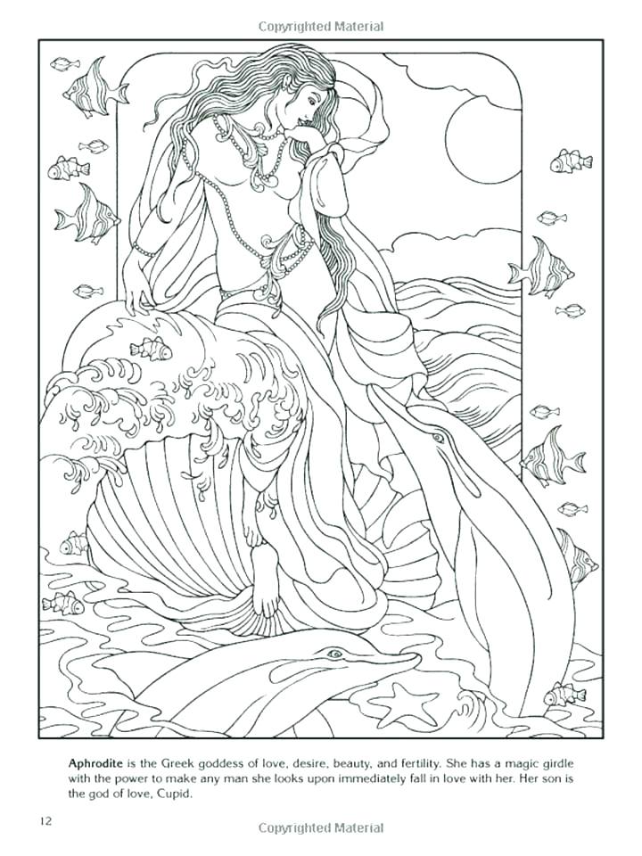 Triple Goddess Page Coloring Pages