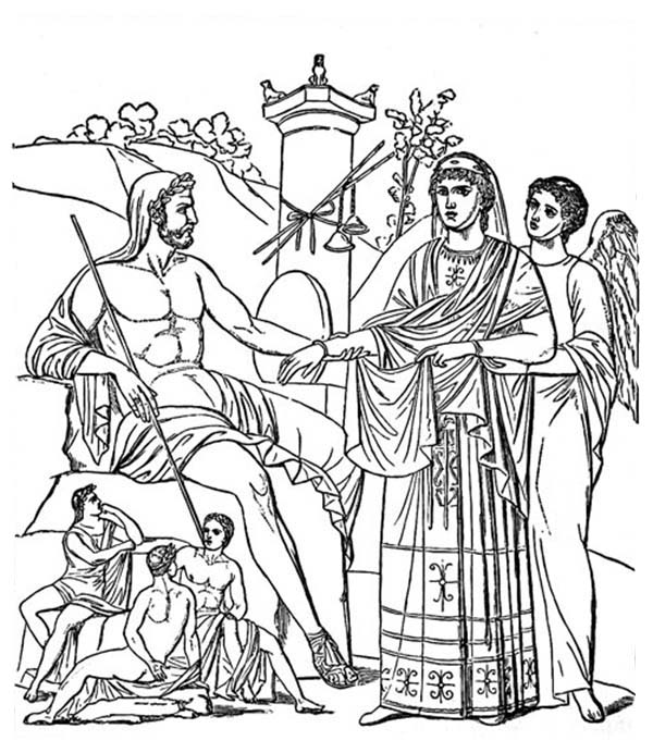 600x692 The Best Ancient Greek Coloring Pages Image Collections