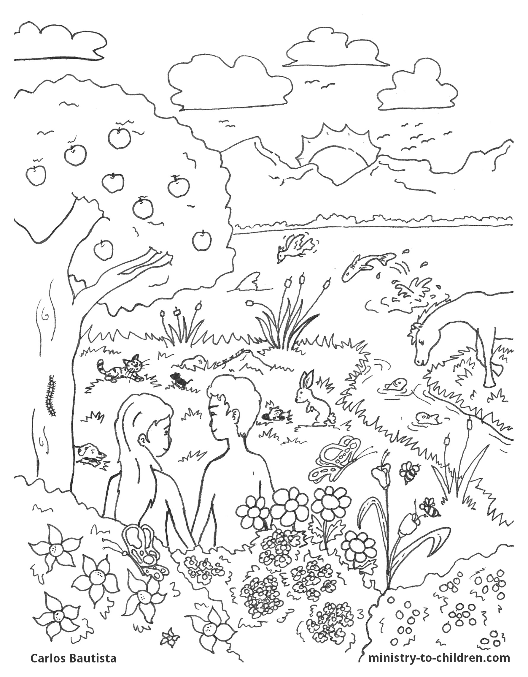 1780x2280 Creation Coloring Page Bible Pages