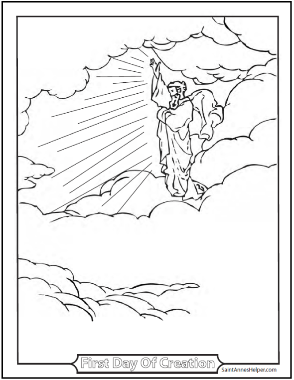 590x762 Bible Story Coloring Pages Creation, Jesus Mary, Miracles