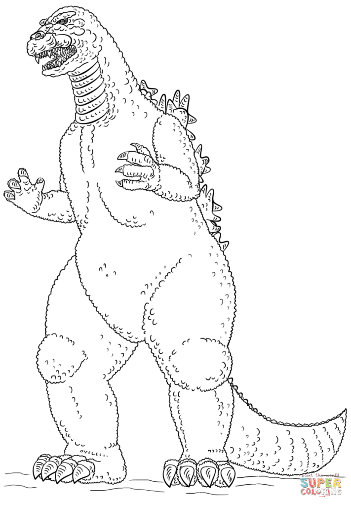 711x1024 Godzilla Coloring Pages