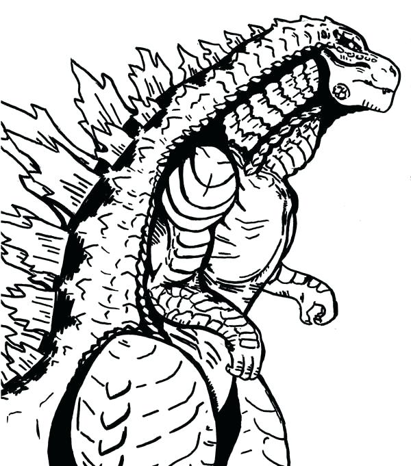 600x681 Godzilla Coloring Pages Sea Monster Coloring Pages Color Godzilla