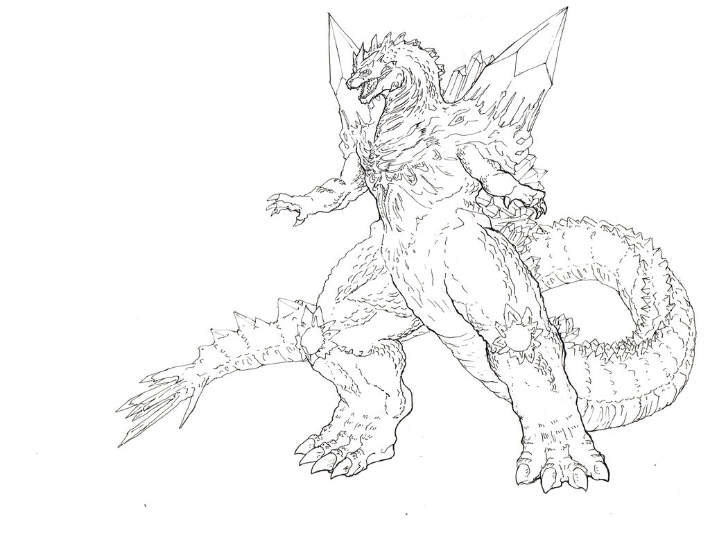 1024x768 Godzilla Coloring Pages