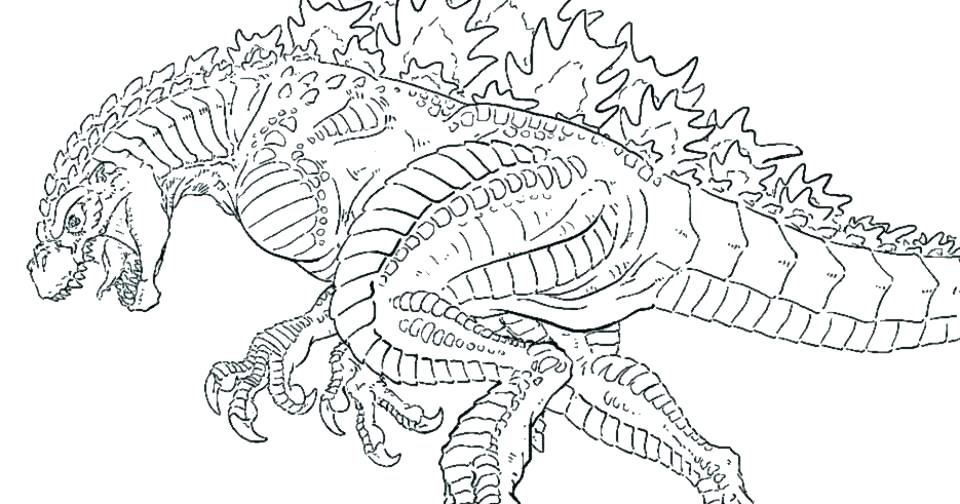 960x504 Godzilla Coloring Page