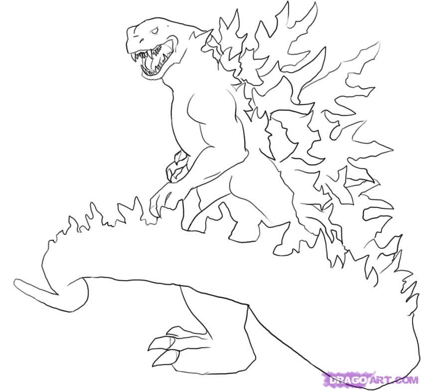 845x786 Godzilla Coloring Pages Many Interesting Cliparts