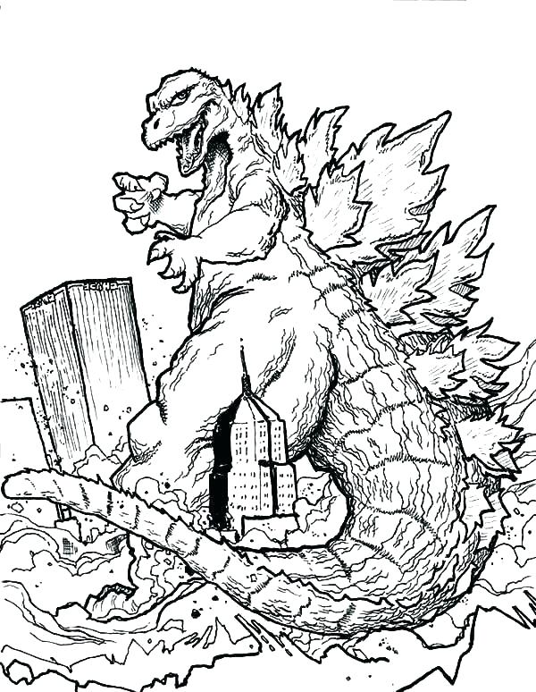 600x774 Godzilla Coloring Pages Perfect Coloring Page New Book As Well