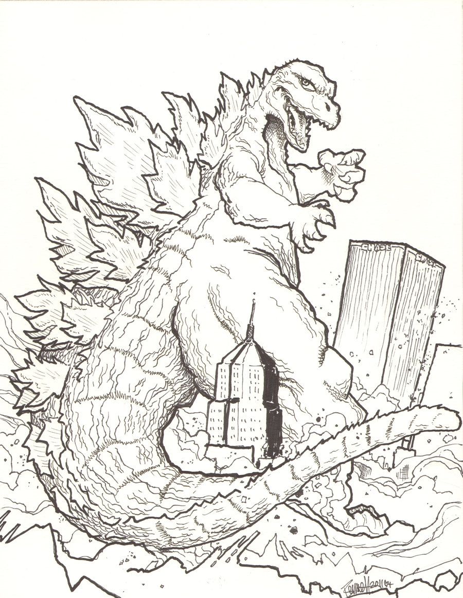 900x1162 Godzilla Coloring Pages Ideen Rund Ums Haus